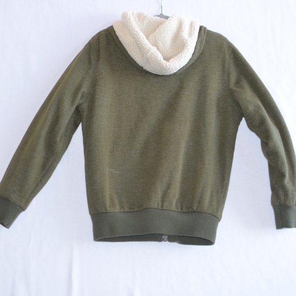 Buffalo David Bitton Men Full Zip Sherpa Lined Hooded Jacket Dark Green Med - Picture 3 of 7